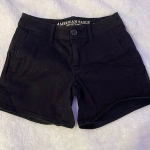 black jean shorts size 0.